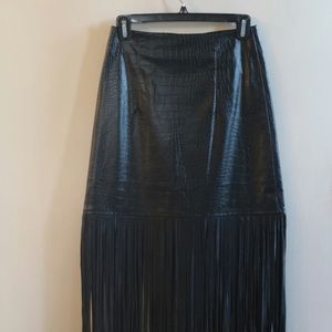 Black Leather mini skirt